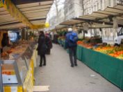 This street market with fresh fruit, fish, vegetables, and meat (including rabbit) was one of the most colorful places I saw in Paris.